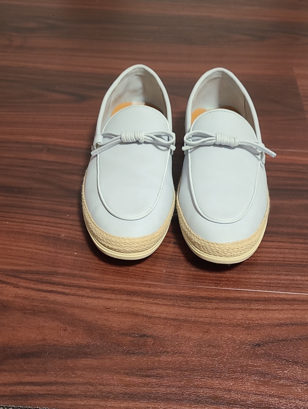 Sperry Light Blue Slip-On Loafers with Rope Trim